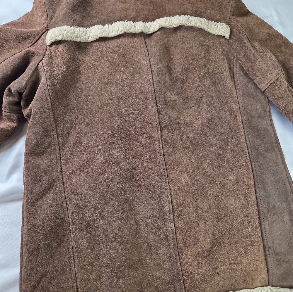 Vintage Schott Bros Shearling Ranch Coat – Size 40 Western Suede Sheepskin #600 - Picture 14 of 16